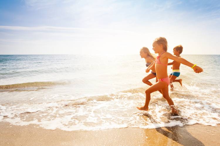 kids on beach