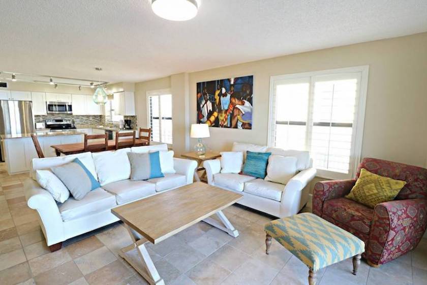 A living room in a St. Augustine vacation rental